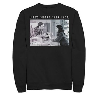 Men's Gilmore Girls Luke And Lorelai Life's Short Talk Fast Sweatshirt