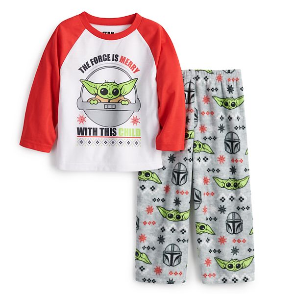 Jammies For Your Families Toddler Star Wars The Mandalorian The Child aka Baby Yoda Holiday Pajama Set