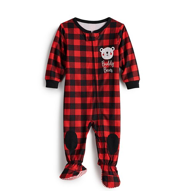 Baby Jammies For Your Families Cool Bear Plaid Sleep Play by Cuddl Duds