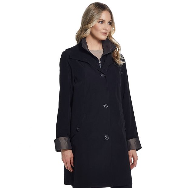 Gallery Women's Rain Coat, Black, Medium