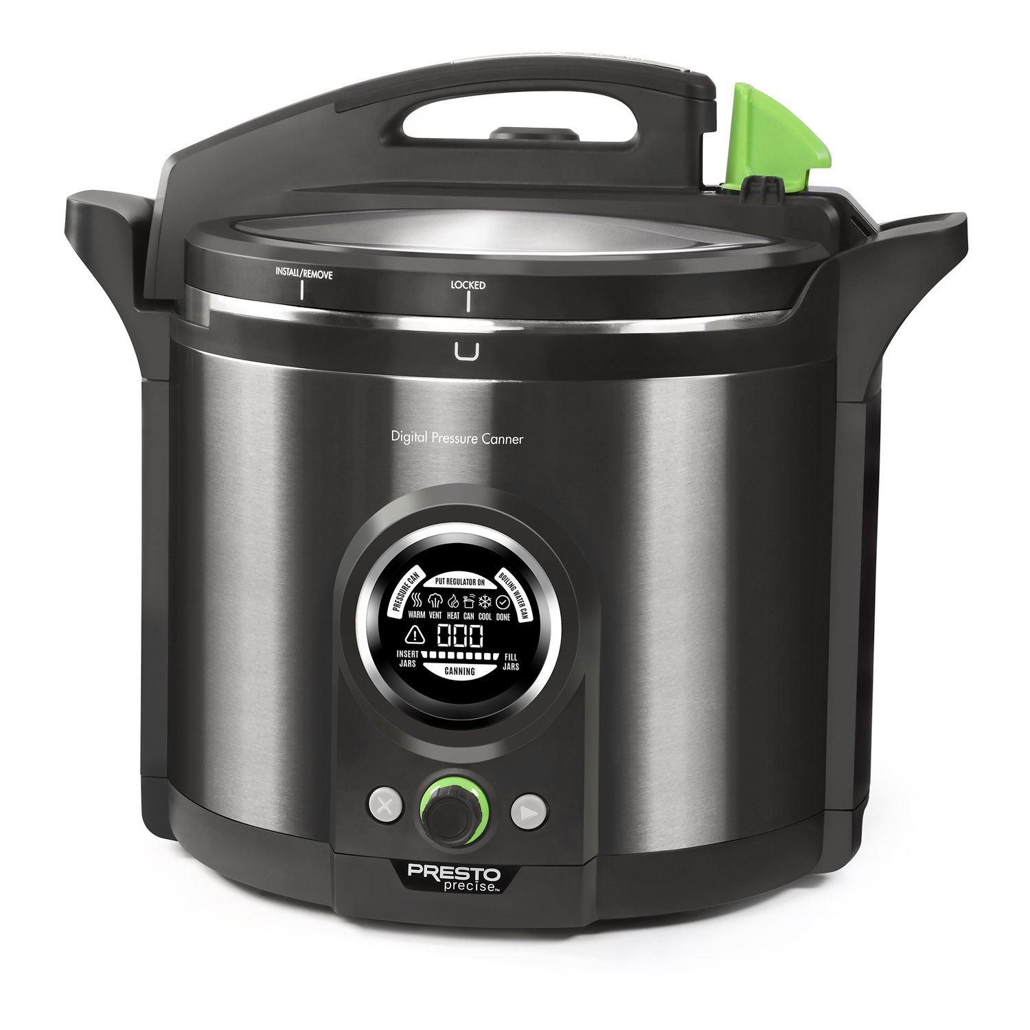 Power A EZLock 12-Quart Pressure Cooker in Stainless Steel