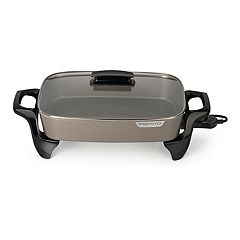 Oster 12 x 16 Electric Skillet w/Glass Hinged Lid 