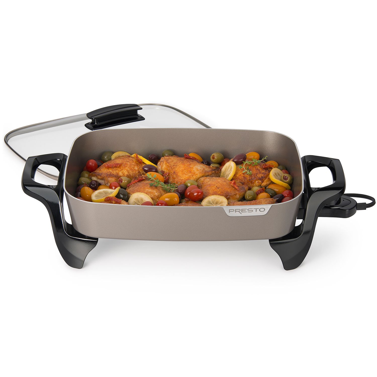 Jumbo Electric Skillet with Glass Cover - Thumbnail 3