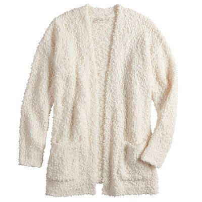 Juniors' Pink Republic Popcorn Cardigan