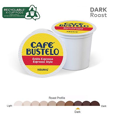 Café Bustelo® Espresso Style Coffee, Dark Roast K-Cup® Pods, 24 Count