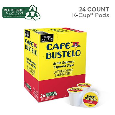 Café Bustelo® Espresso Style Coffee, Dark Roast K-Cup® Pods, 24 Count