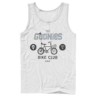 Men's The Goonies Bike Club Never Say Die Text Tank Top