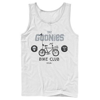 Men's The Goonies Bike Club Never Say Die Text Tank Top