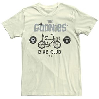 Men's The Goonies Bike Club Never Say Die Text Tee