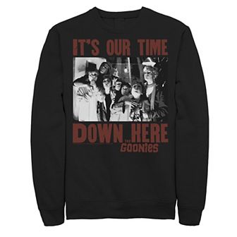 Men's The Goonies It's Our Time Down Here Text Sweatshirt