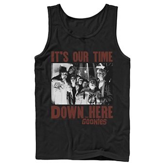 Men's The Goonies It's Our Time Down Here Text Tank Top
