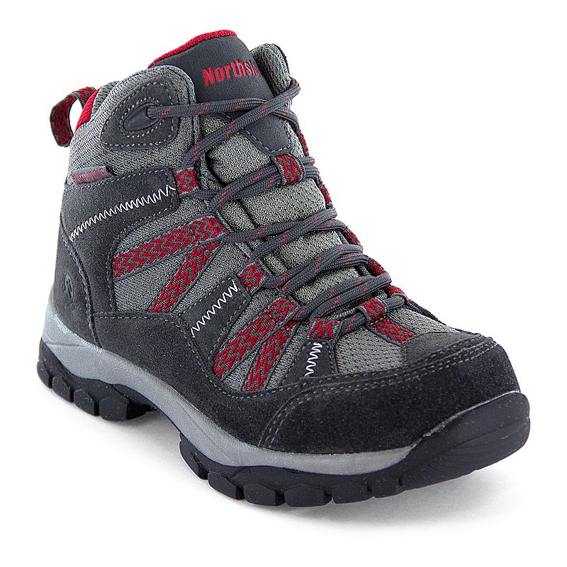 Northside Freemont Mid Boys Waterproof Hiking Boots, Size: 4, Med Grey