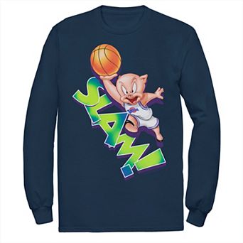 Men's Looney Tunes Space Jam Porky The Pig Slam Tee