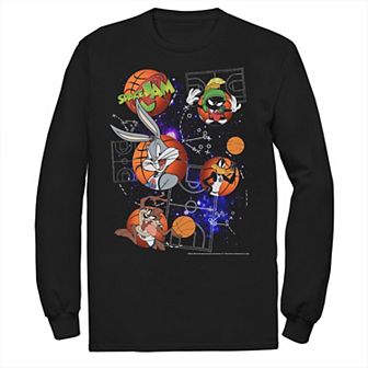 Men's Looney Tunes Space Jam Group Shot Basketball Sketches Tee