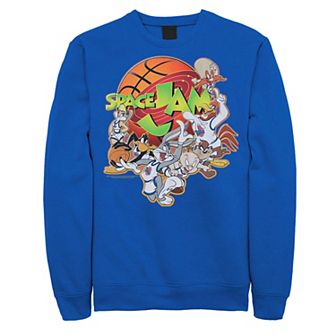 Men's Looney Tunes Space Jam Group Shot Basketball Logo Sweatshirt