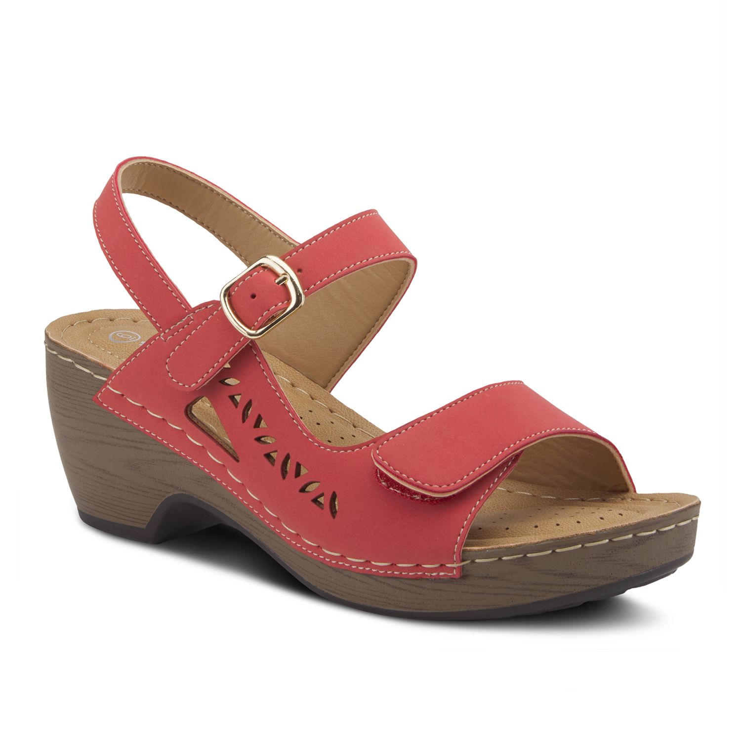 red slingback sandals