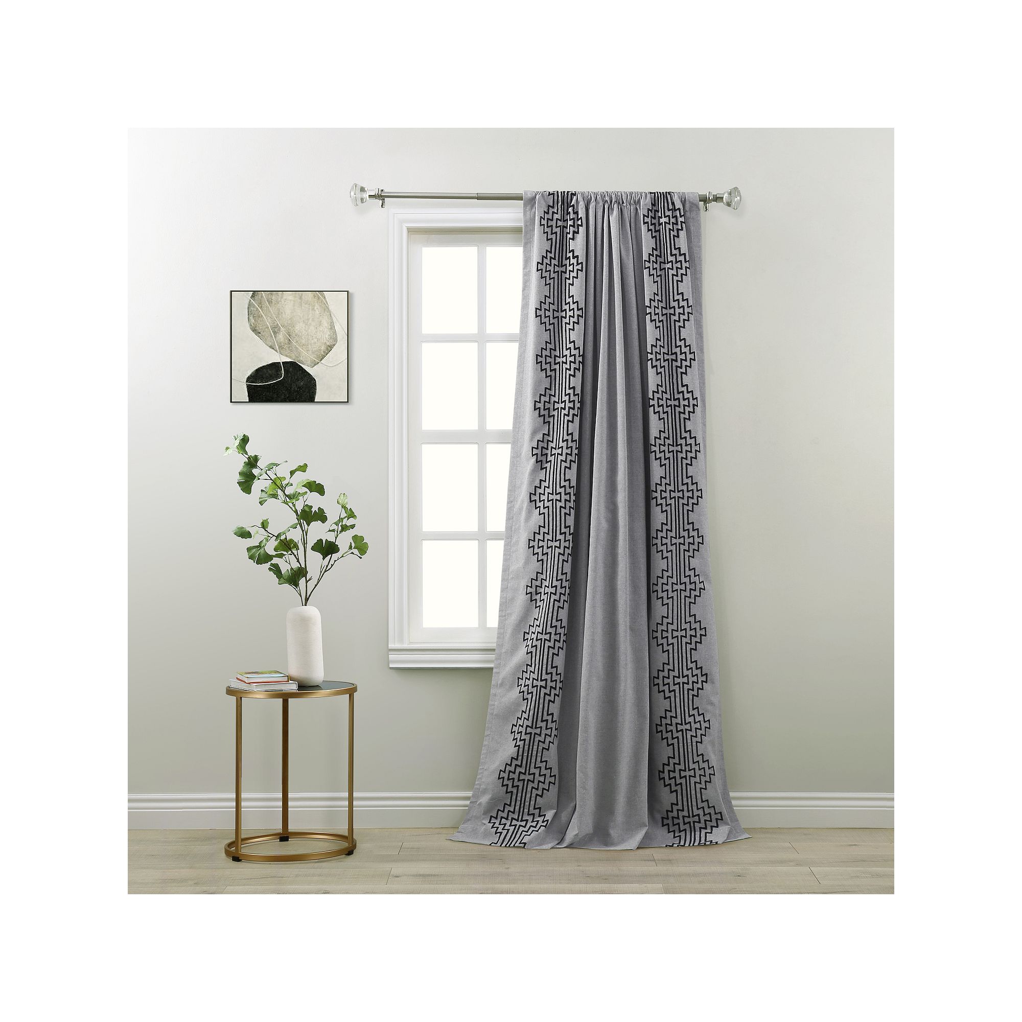 B. Smith Larimer 1-panel Window Curtain, Gray