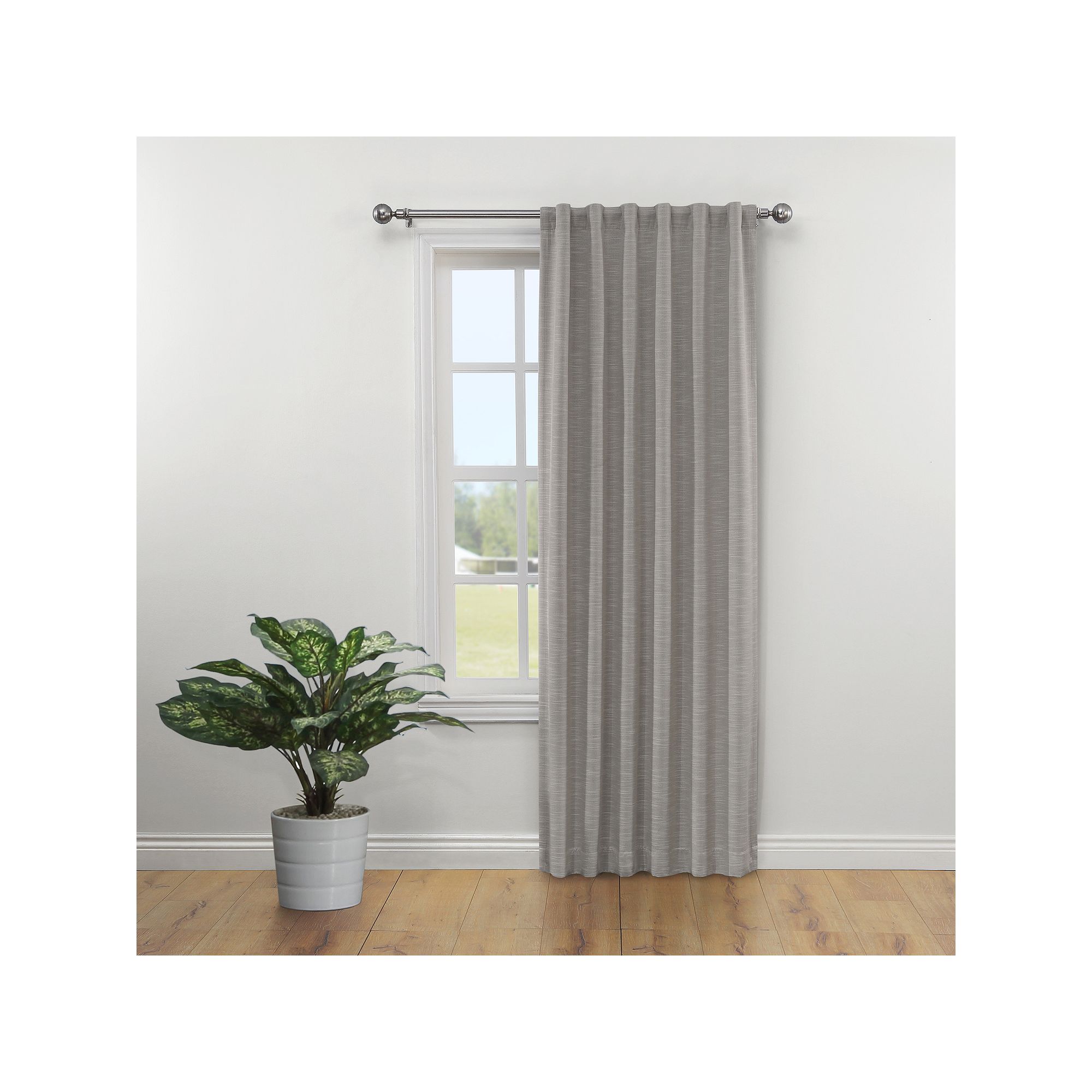 B. Smith Cedrick 1-panel Window Curtain, Linen