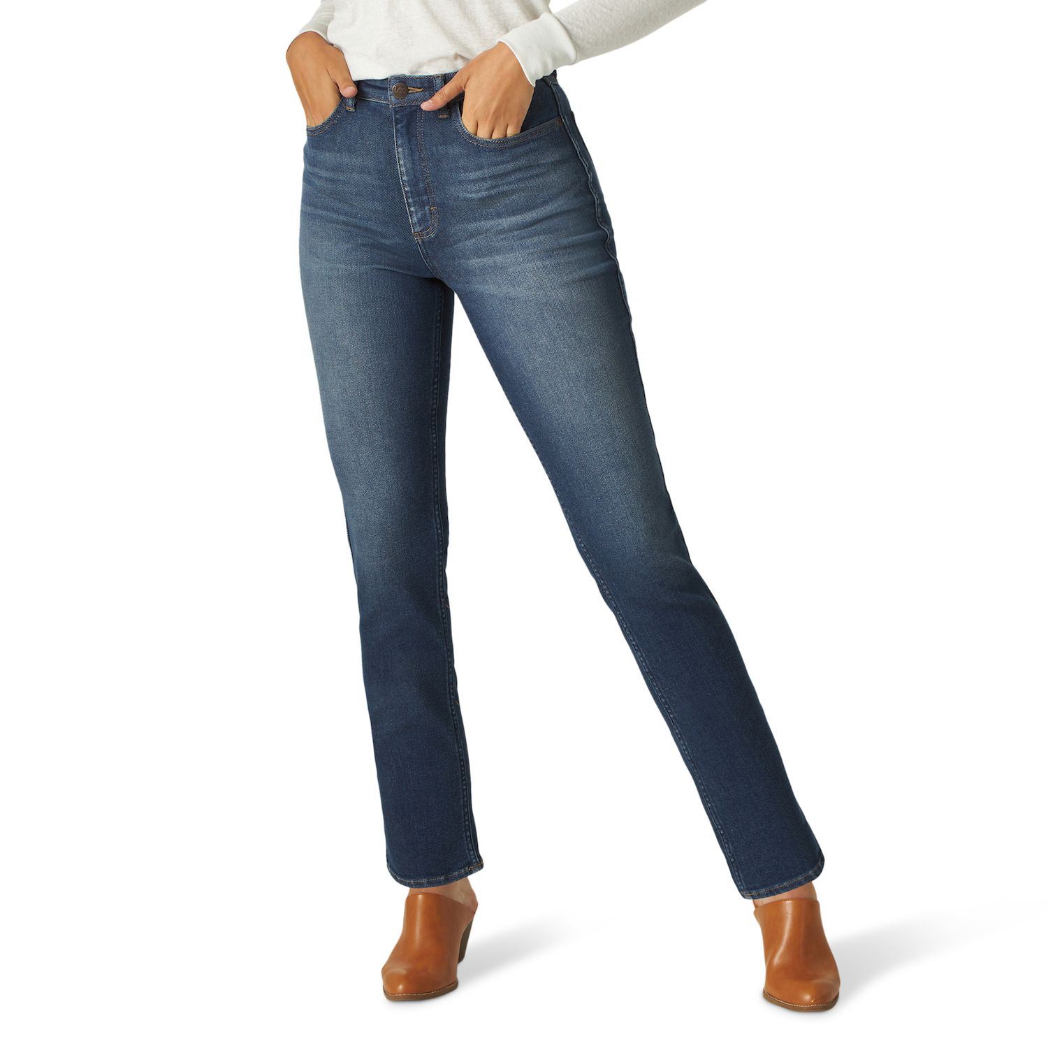 women's lee side elastic jeans