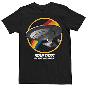 Men's Star Trek Next Generation Rainbow Ship Badge Tee