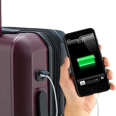 Traveler's Choice Vulkan 2-Tone Expandable Hardside Spinner Luggage