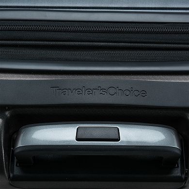 Traveler's Choice Vulkan 2-Tone Expandable Hardside Spinner Luggage