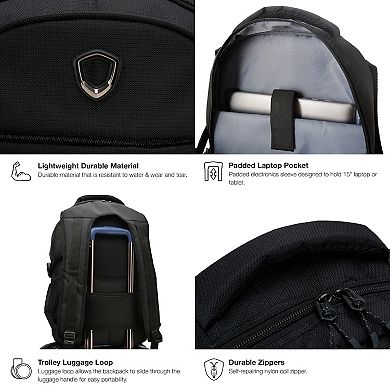 Traveler's Choice On the Go Laptop Backpack II with USB Port