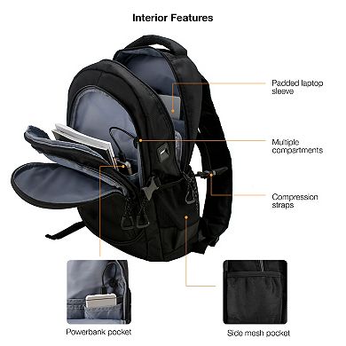 Traveler's Choice On the Go Laptop Backpack II with USB Port