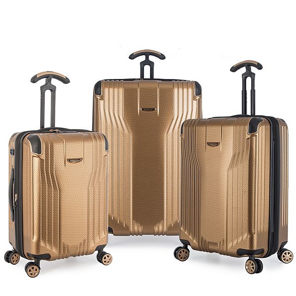 Traveler's Choice Continent Adventurer 3-piece Spinner Luggage Set - Gold