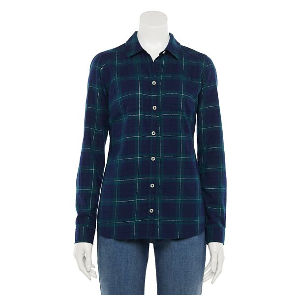 Petite Croft & Barrow® Flannel Shirt