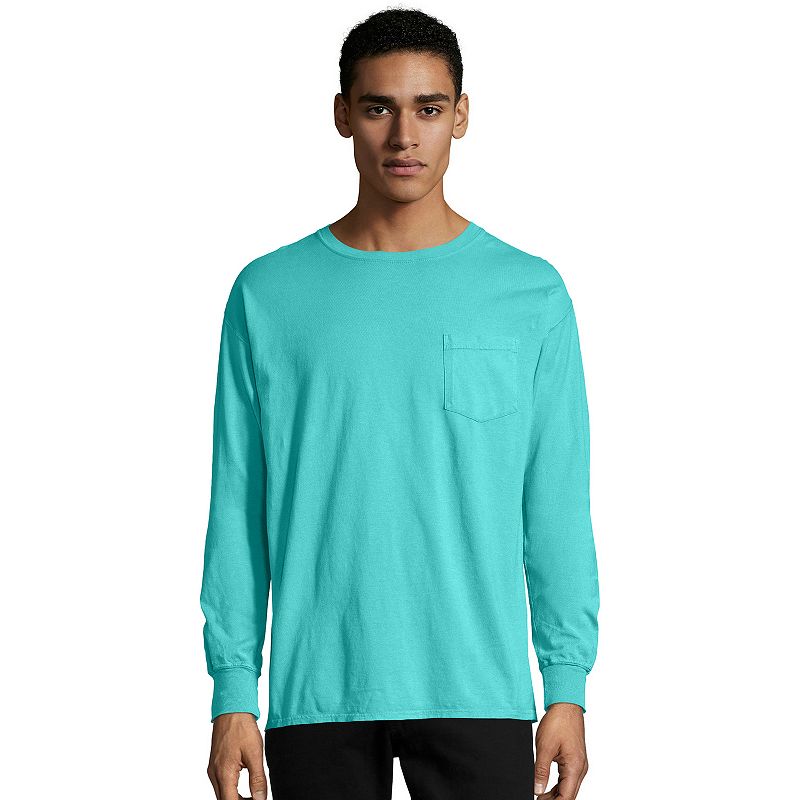 UPC 738994348630 product image for Men's Hanes® ComfortWash Garment-Dyed Pocket Pajama Tee, Size: XXL, Green | upcitemdb.com