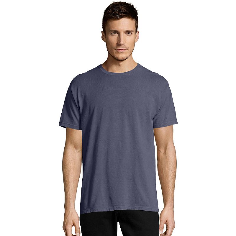 Mens Hanes ComfortWash Garment-Dyed Tee, Size: Small, Med Grey