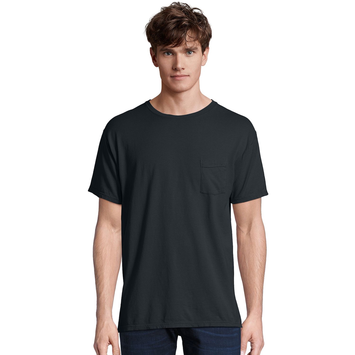 hanes comfort wash pocket tee