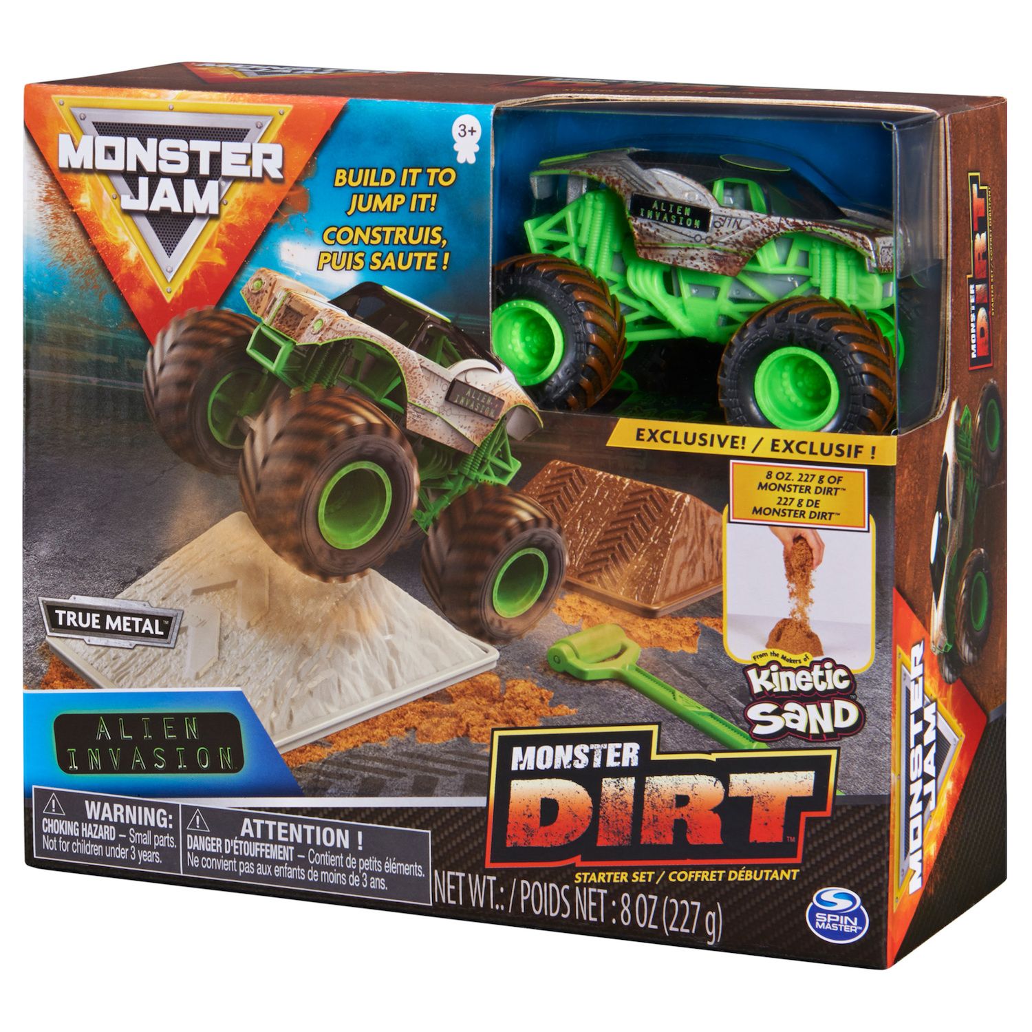 Grave Digger Kinetic Sand Dirt Jam Dirt Arena Playset Monster