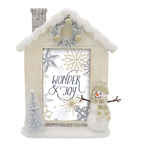 St. Nicholas Square® 4"x 6" House with Snowman Frame