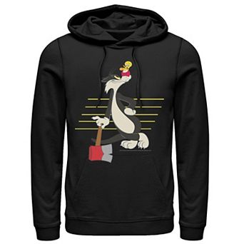 Men's Looney Tunes Sylvester & Tweety Lined Portrait Hoodie
