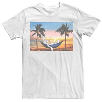 Men's Bugs Bunny Beach Hammock Poster Tee