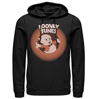 Men's Looney Tunes Porky Pig Classic Circle Portrait Hoodie