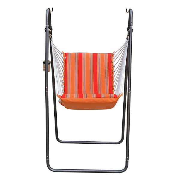 Soft Comfort Swing Chair &#38; Stand with Sunbrella - Orange - Algoma