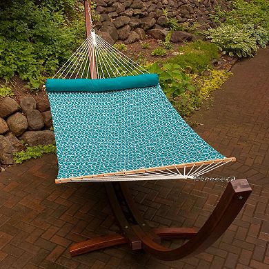 Algoma 12-Ft. Quilted Hammock & Arc Frame 2-piece Set