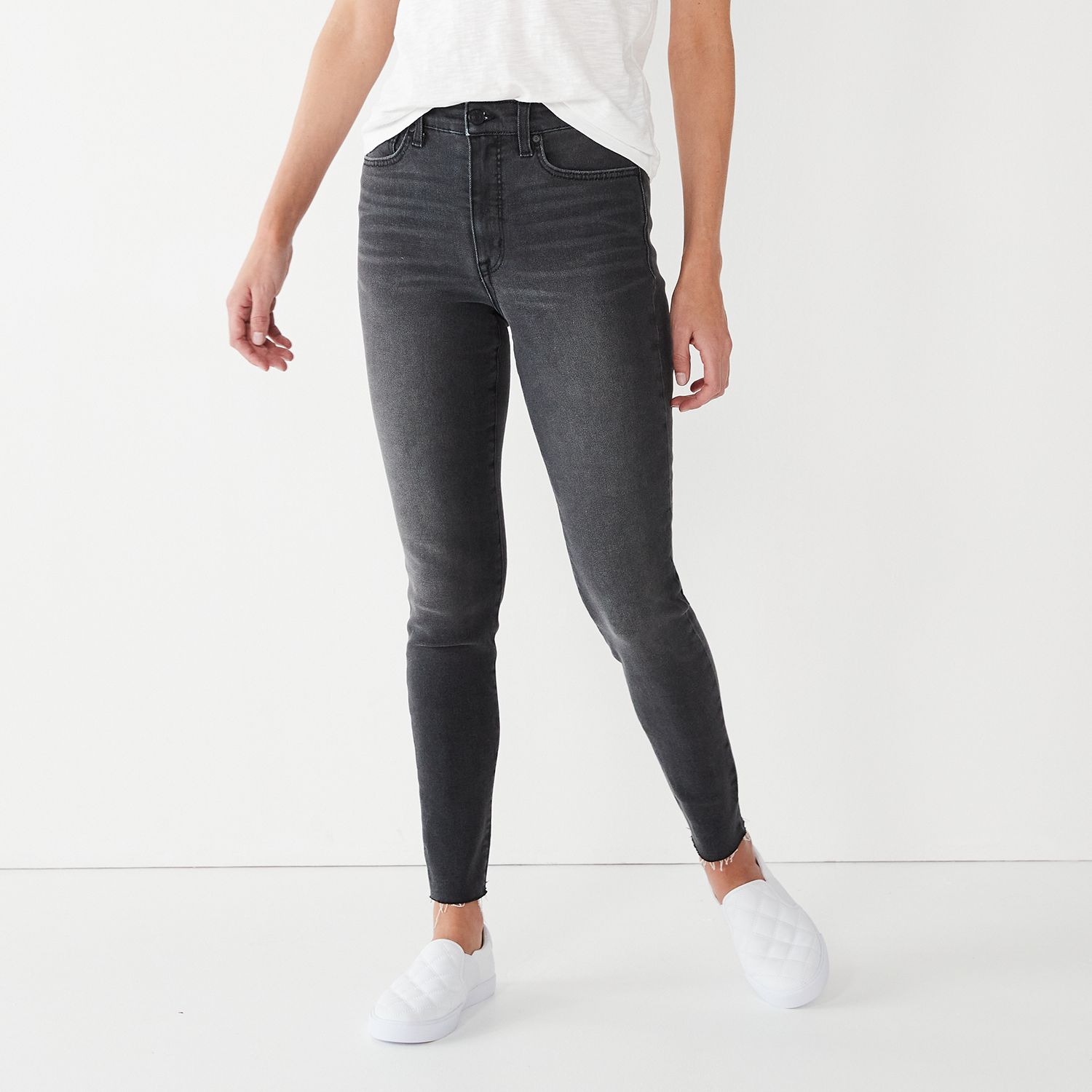 high waisted skinny jeans