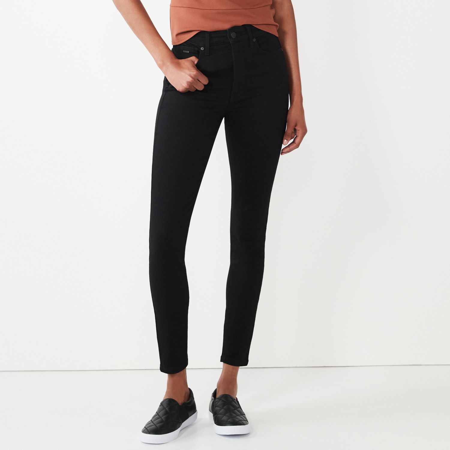 high waisted black jeans kohls