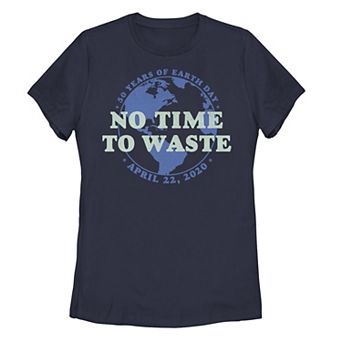 Juniors' Earth Day 50 Years No Time To Waste Tee