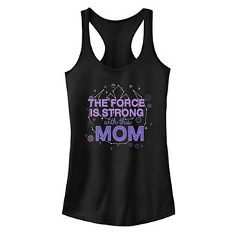 Juniors' Star Wars The Force Is Strong With This Mom Rebel Logo Tank Top