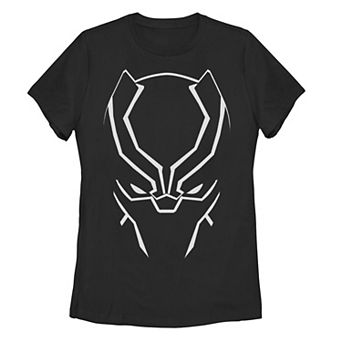 Juniors' Marvel Avengers Black Panther Big Face Graphic Tee