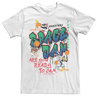 Men's Space Jam Are You Ready To Jam Graffiti Tee