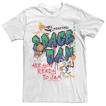 Men's Space Jam Are You Ready To Jam Graffiti Tee