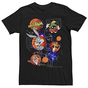 Men's Space Jam Group Shot Basketball Sketches Tee