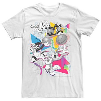 Men's Looney Tunes Space Jam Retro Style Group Shot Tee