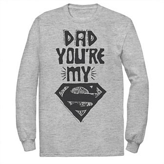Men's DC Comics Superman Dad Text Poster Tee
